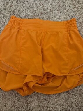 lululemon athletica Bright Orange Layered Athletic Shorts